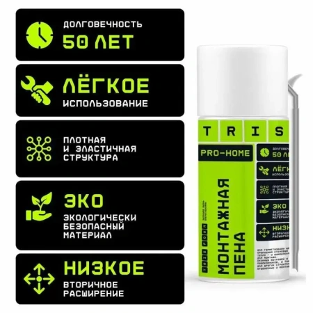 картинка TRIS PRO-HOME Бытовая монтажная пена 500 мл  ПМ045  от магазина Огнекор